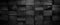 Black anthracite gray grey wooden cubes wall texture background banner panorama