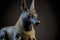Black Anubis statue from ancient Egypt