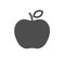 Black apple fruit icon