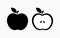 Black apple shape icons