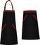 Black apron with red stripe