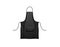 Black apron template. Protective clothing for cooks and factory workers durable cotton fabric.