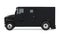 Black Armored Truck Isolated