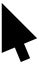 Black arrow cursor. Classic mouse pointer icon