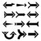 Black arrow Vector Icon - Arrows big black set icons. Arrow icon. Arrow vector collection - Artistic Arrows set icons