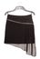 Black asymmetrical mini skirt with zipper