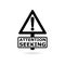 Black Attention seeking concept, Road sign icon or logo