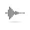 Black Audio wave icon or logo, Modern Sound Wave illustration