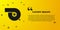 Black Automotive turbocharger icon isolated on yellow background. Vehicle performance turbo. Turbo compressor induction