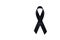 Black awareness ribbon. Melanoma and skin cancer prevention. Hea