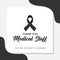 Black Awareness Ribbon For Nurses, Doctor, And Medical Staff Fight Corona Virus