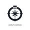 black azimuth compass isolated vector icon. simple element illustration from nautical concept vector icons. azimuth compass