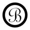 Black B Stylish Font Logo Inside Circle Your Company Logo Clothing Pattern Idea On White Background