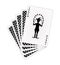 Black back side of playing cards and joker