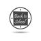 Black Back to School, Clock icon or logo