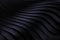 Black background. 3D abstract architecture wallpaper. Geometry cover. Wavy texture. Ripple surface concept. Plastic