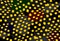 black background 3d. yellow dots on a dark background.Three-dimensional effect