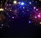 Black background with colorful sparkle firework.