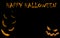 Black background for desktop happy halloween flying bats, scary face vector