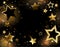 Black background with gold stars