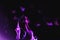 Black background image of purple fire forms