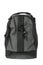 Black backpack camera case isolated over white background