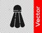 Black Badminton shuttlecock icon isolated on transparent background. Sport equipment. Vector Illustration