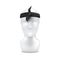 Black bandana on forehead of mannequin, realistic vector illustration isolated.