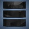 Black banners templates. Abstract backgrounds