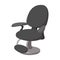 Black barber chair cartoon icon