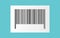 black barcode on white paper sticker for pattern and design,vector illustration