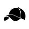 Black baseball cap icon