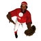 Black Baseball Outfielder