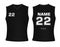 Black basketball jersey