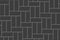 Black basketweave tile mosaic layout. Stone or ceramic brick wall background. Kitchen backsplash texture. Bathroom or