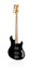 Black bass electric guitar on white