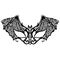 Black bat mask. Vector isolated illustration for carnivals, balls, receptions, new year