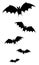 Black Bats Flying Clip Art