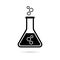 Black Beaker For Experiment icon or logo