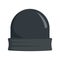 Black beanie icon, flat style