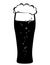 Black beer glass