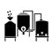 black beer tanks icon image design