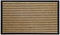 Black beige horizontal lines pattern rubber and zute coir doormat