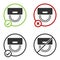 Black Bellboy hat icon isolated on white background. Hotel resort service symbol. Circle button. Vector