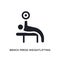 black bench press weightlifting isolated vector icon. simple element illustration from gym and fitness concept vector icons. bench