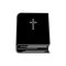 Black bible. book of Christians. Commandments of Jesus. Vector illustration. stock image.