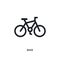 black bike isolated vector icon. simple element illustration from travel concept vector icons. bike editable logo symbol design on