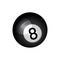 Black billiard ball icon