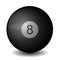 Black billiard ball number eight