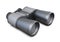 Black binoculars on white background. 3d rendering